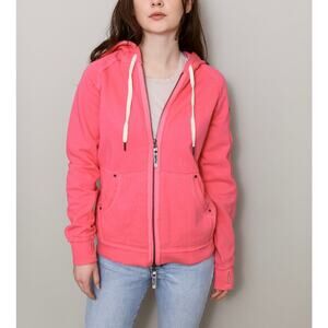 THUMB The Jamie Hoodie Pink Zip Up Utility Pocket Y2K Streetwear Sweatshirt | 2X